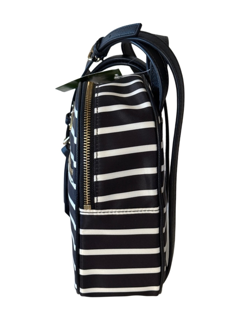 Kate Spade Wilson Road French Stripe Mini Bradley Backpack Black White Nylon Bag - Picture 6 of 17